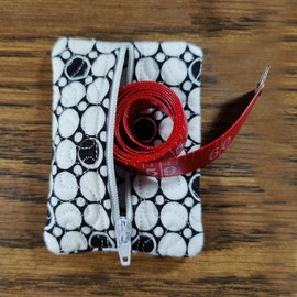 Mini Zipper Pouch (Pink, Frogs)