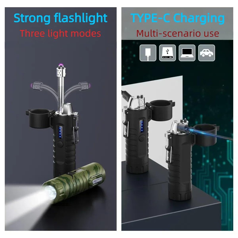 NINSI Electric Lighter, Flexible Neck Plasma Arc Lighter, USB C