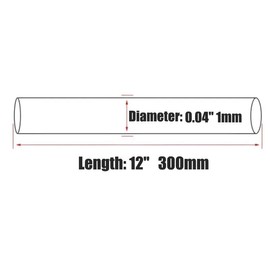 1pc Tungsten Carbide Rods Pure Tungsten Solid Round Bar Diameter 0.04" Length 12"(1mmX300mm)