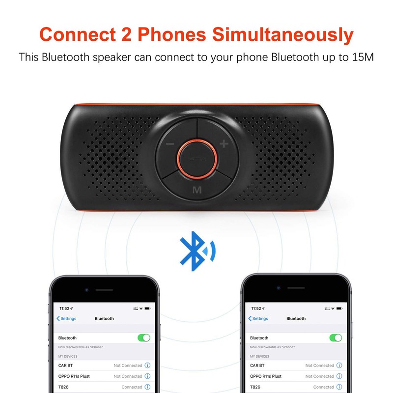 Bluetooth Speaker, Netvip Upgraded Wireless Hands-Free Multi-Functional Car Speakerphone Sun