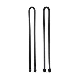 Nite Ize GT12-01-2R3 Original Gear, Reusable Rubber, 12 Inch, Black, 2-Pack, Made in The USA Twist Tie, 2 Count (Pack of 1)