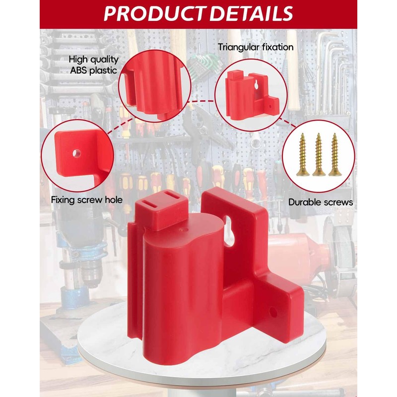 SNESAW 6-Pack Tool Holder Compatible with Milwaukee M12 12V Power