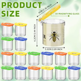 Halloscume 36 Pcs Insert Bug Viewer for Kids Magnifying Insect Box Bug Catcher Magnifier Container Critter Collection Kit Insect Cage Jar for Children Science Nature Exploration Tool