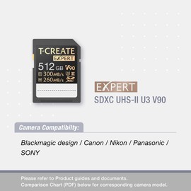 TEAMGROUP T-Create Expert 128GB SD Card UHS-II SDXC U3 V90 Read Speed up to 300MB/s, Supports 8K and 4K Videography Compatible with Canon Sony Nikon Panasonic Olympus Digital Camera TTCSDX128GIIV9001