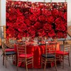 Red Rose Valentine's Day Banner Backdrop, Valentine's Day Party Decorations,