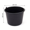 Black plastic builders bucket water mixing palstering 5 L
