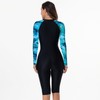 ODIZLI Long Sleeve One Piece Swimsuits for Women Zipper Front