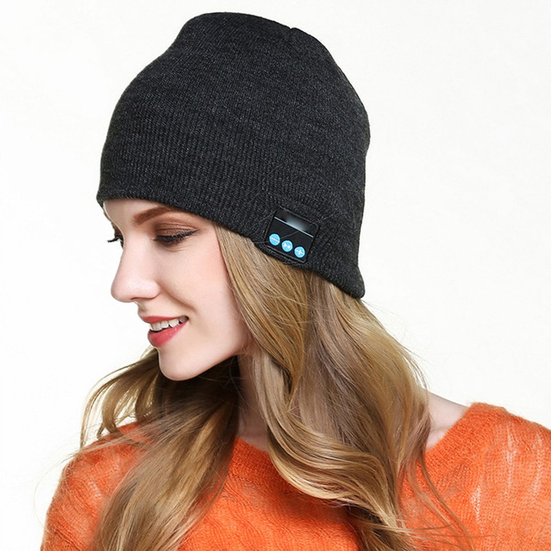 Wireless Bluetooth Beanie Hat Music Headphones Earphone Smart Soft Warm