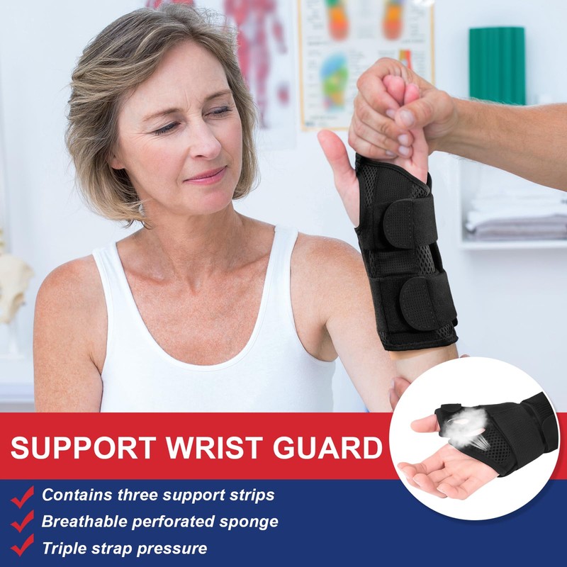 Wrist Splint with Adjustable Orthosis, Wrist Support with Adjustable Splint,