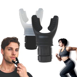 2 Pack Breathing Trainer for Daily Training, Exercise Trainer with Adjustable Resistance, Supports Running, Cycling, Swimming, and More Outdoor Activities or Sports Training (Black+White)