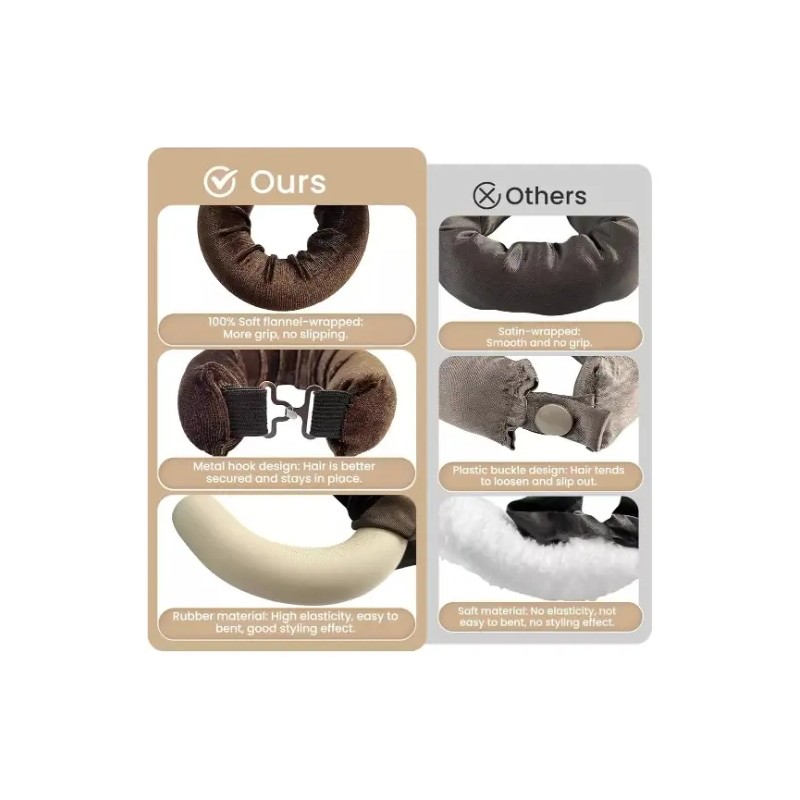 4pzs Rizador De Cabello Heatless Curls,rulos Para Cabello