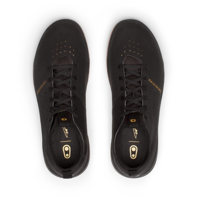 Crank Brothers Unisex Stamp Street Fabio Trainers, black gold