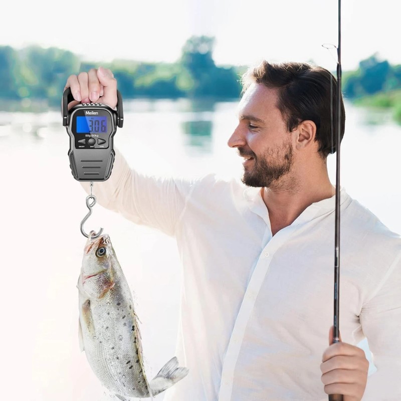 Travel-Ready Luggage Scale with Bright LCD Display & Built-in Measuring