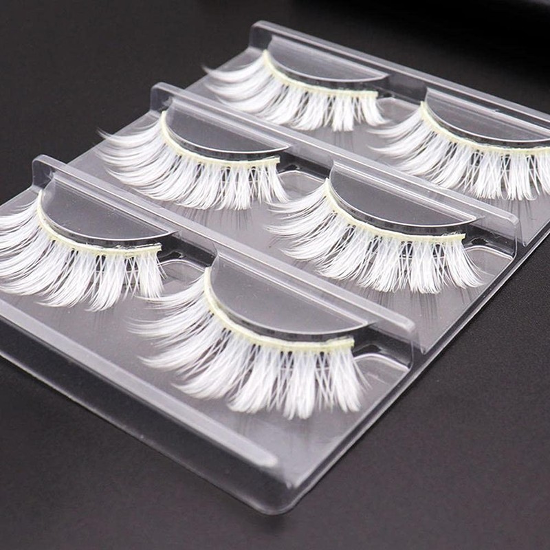 White False Eyelashes, Eye Lashes, Cosplay Makeup False Eyelashes Masquerade