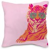 Nvotell Pink Orange Pillow Covers - Preppy Tiger Pillow Cases,