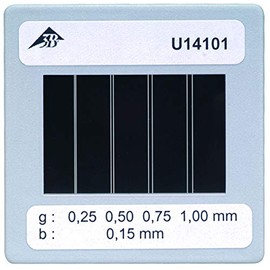 Diaphragm with 4 Double Slits of Different Spacings