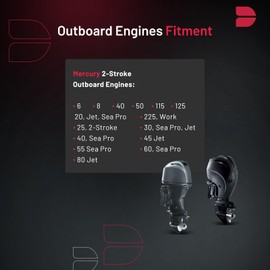 BDFHYK 4495 Iridium Spark Plugs Compatible with Outboard Mercury 6 8 40 50 115 125 20 30 40 45 55 60 80 Jet Sea Pro 225 Work 25 2-Stroke Universal Spark Plugs Replacement for BPZ8HN10 Set of 4