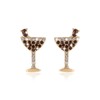 Firopia Coffee Martini Stud Earrings for Women | Mini Espresso
