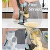 Lacusmare Rotary Cheese Grater with 3 Blades for Slicing, Coarse