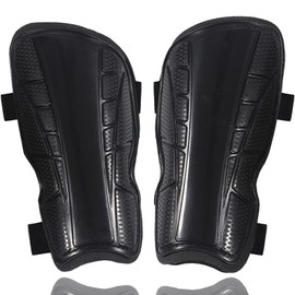 Quixotical Pair of Shin Pads for Kids Junior, Youth Sports Shin Pads, Football Shin Pads for Boys Kids, Breathable Kids Shin Pad, for Football, Hockey and Other Sports 9-13 Years Boys Girls (Black)