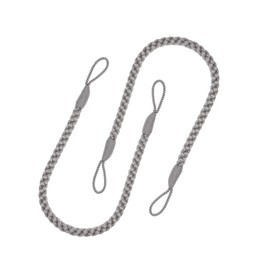 HIASTRA Hiastra Curtain Tiebacks Ropes, 2pcs Decorative Handmade Tie Backs Curtain Holdbacks Holders Cord for Window Sheer Drapes Indoor Outdoor, Grey