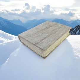 Kathmandu Valley Co. Nepali Yeti Tracker Journal, Writing Notebook with Handmade Lokta Paper, Vintage Office Notebook. Made in The Himalayas of Nepal. (8x10 inch, Wool)