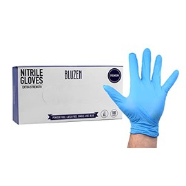 hBARSCI Nitrile Disposable Gloves, 100/Box - X-Large - Latex Free, Powder Free - Nonsterile - Blue