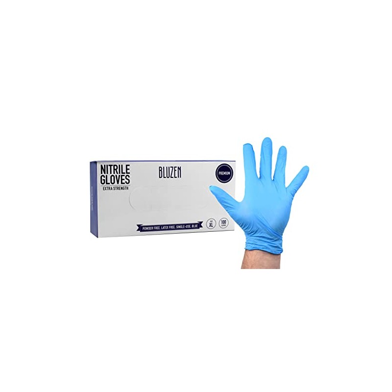 hBARSCI Nitrile Disposable Gloves, 100/Box - X-Large - Latex Free,