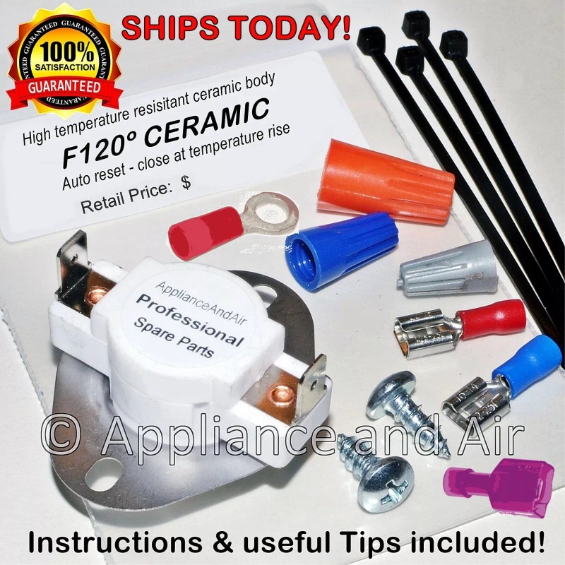 Universal heater fan switch 120ºF CERAMIC Thermal Fan Limit Switch