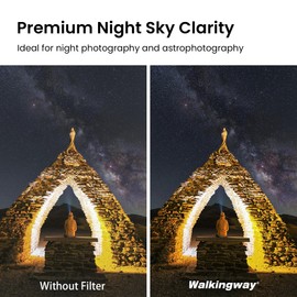 Walking Way 77mm Natural Night Filter for Light Pollution Reduction Nano-Coated Optical Glass for Night Sky/Astrophotography/Star Clarity Anti-Light Pollution Filter