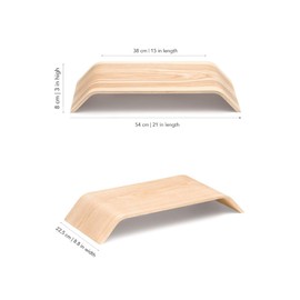 kolodosa Premium Wooden Computer Monitor Stand for Desk – Ergonomic Desk Organizer for iMac or PC Screen Stand / Laptop Riser Quality Wood Monitor Stand Riser Ideal for Home & Office Desktop