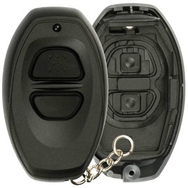 KeylessOption Keyless Entry Remote Control Black Car Key Fob Shell Case Cover Button Pad for Toyota Dealer Installed Alarm System BAB237131-022