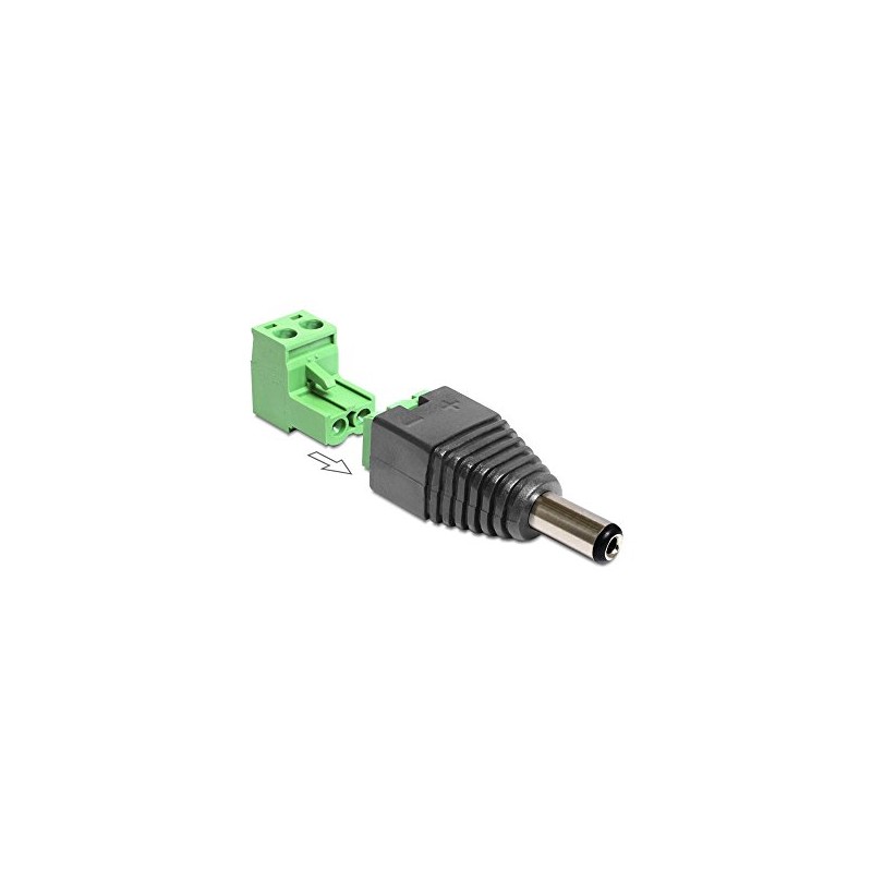 DELOCK Adapter Terminalblock > DC 2,1 x 5,5 mm Stecker