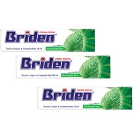 CREMA DENTAL SIN FLÚOR BRIDEN PAQ.3 PIEZAS DE 100 ML