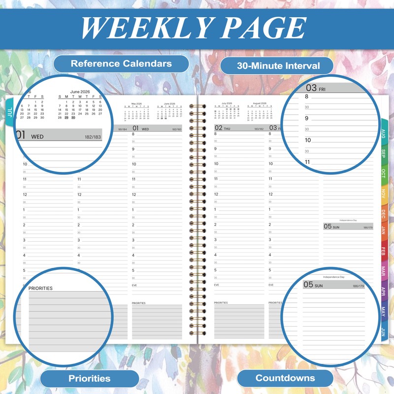 Daily Planner 2026-2027 - Appointment Book 2026-2027, 9'' x 11'',