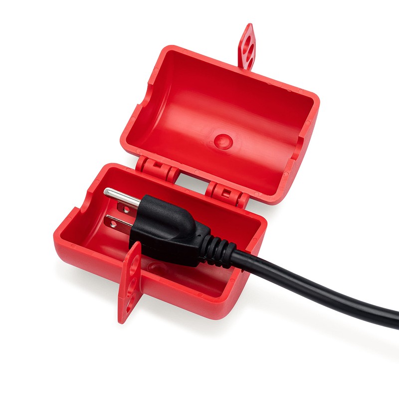 Zing Green Products 7105 USA Made Small Plug Lockout, Red,