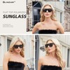 GLINDAR Oversized Square Polarized Sunglasses for Men Women, One Piece