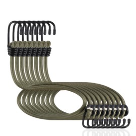 CanKing Camouflage Bungee Cords with Hooks 20" Camo Elastic Ropes with Durable Metal Hooks for Camping, Travel, Courtyard, Outdoor 20 Inch 8 Pcs
