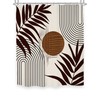 LGhtyro Extra Long Mid Century Modern Shower Curtain - Brown