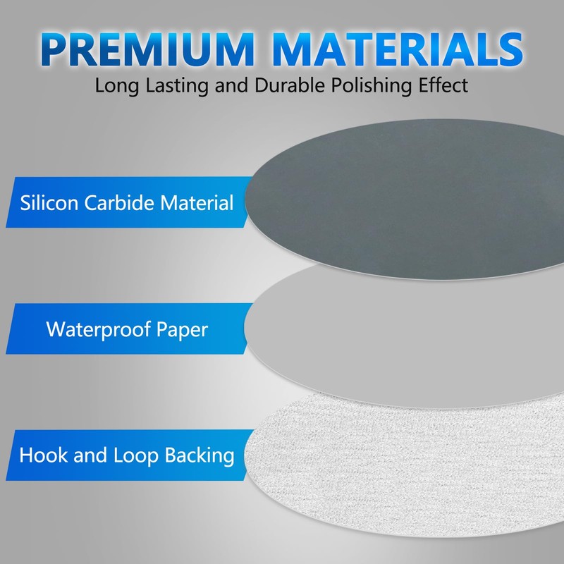 1500 Grit 5 Inch Sanding Discs, VIBRATITE 70 Pieces Hook