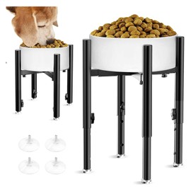 Swanote Soporte Elevado Ajustable para Cuenco para Perros, se Adapta a Cuencos de 6 a 11 Pulgadas, 4 Alturas Ajustables, Soporte Elevado para comedero para Perros Grandes, medianos y pequeños