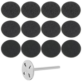 LT Easiyl Foot Grinder Stainless Steel Disc 15MM with 30Pcs Refills File 80 Grit 120 Grit 180 Grit Sandpaper Sanding Disc Pedicure Tool Replaceable Pedicure Set