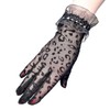 MFUOE Tulle Gloves Leopard Print Short Gloves Animal Prints Women's