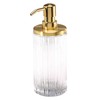 Nicole Miller - Bathroom Set, 4pc Glass Countertop Accessories, Dorm