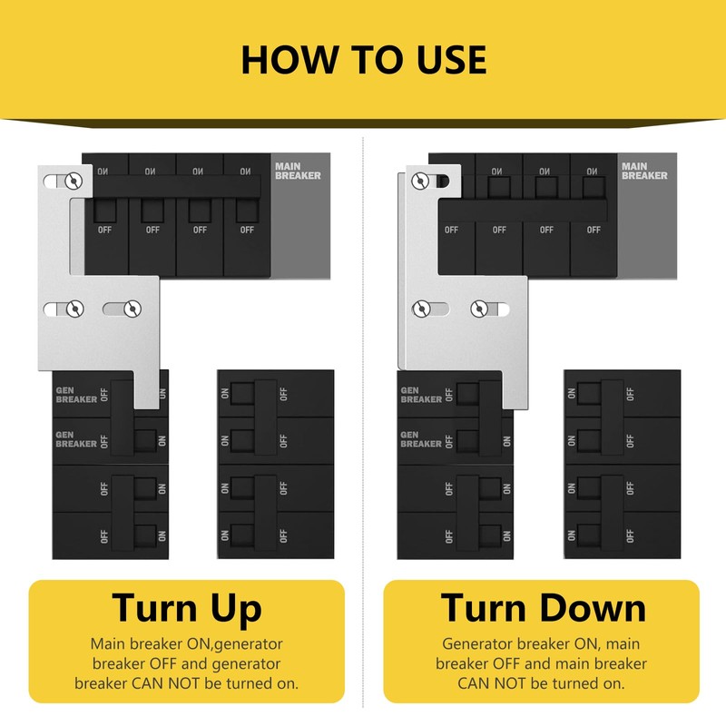 Generator Interlock Kit Compatible with GE General Electeric Vertical Main
