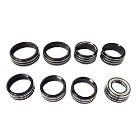 TOTMOX Center Console Knob Audio Air Conditioning Knob Trim Ring Cover, Center Console Switch Button Trim Compatible with Chevy Silverado GMC Sierra 2014-2018, 8 PCS/Set