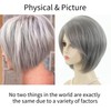 RENERSHOW Layered Bob Short Gray Wigs for Women Mixed Gray