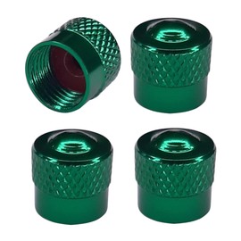 cyclingcolors 4 x Valve Caps Valve Cover Car Motorcycle Bicycle Valve Cover Wheel Valve Caps Tyre Valve Caps Car Valve Caps Aluminium Green