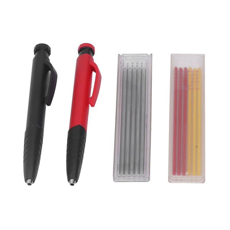 2Pcs Carpenter Pencil Marker Scribing Tool Set Kit with 12Pcs