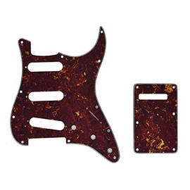 Dopro 11 Hole Strat SSS Pickguard ST Back Plate Trem Cover fits USA/Mexican Fender Strat Vintage Tortoise
